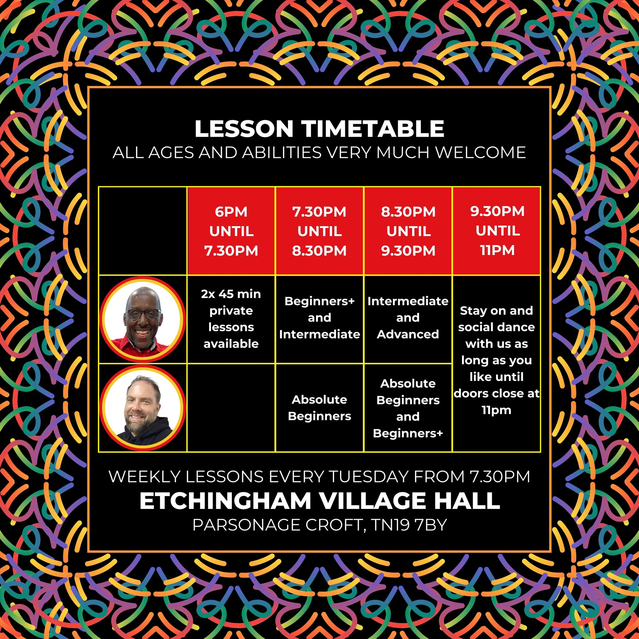 Tuesday Social Dance flyer