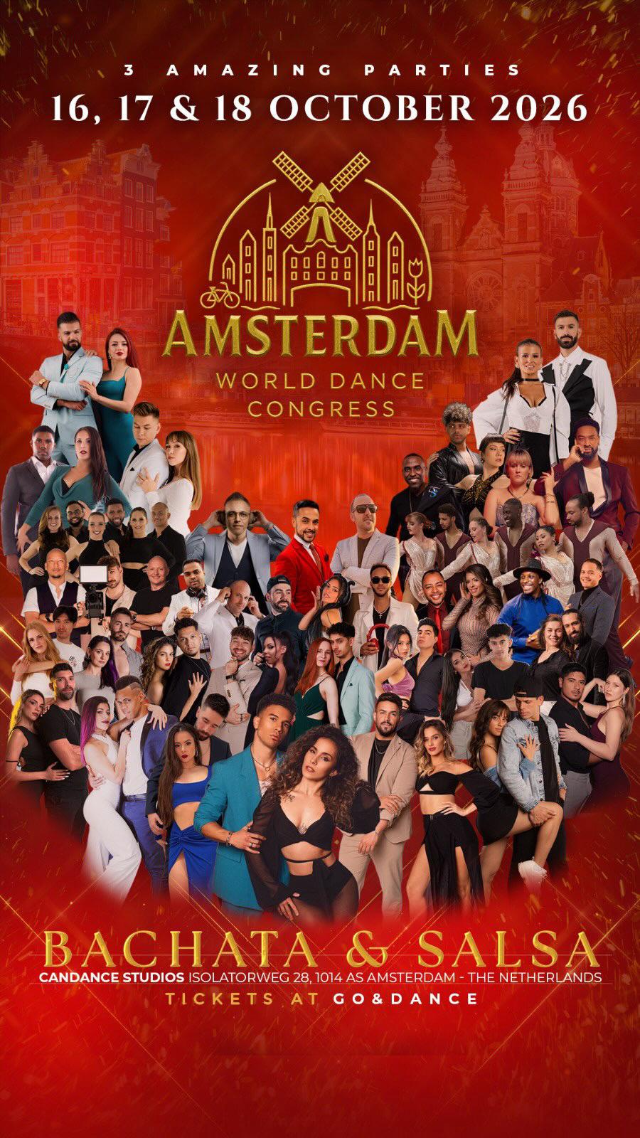 Amsterdam World Dance Congress 2026 | Bachata & Salsa flyer
