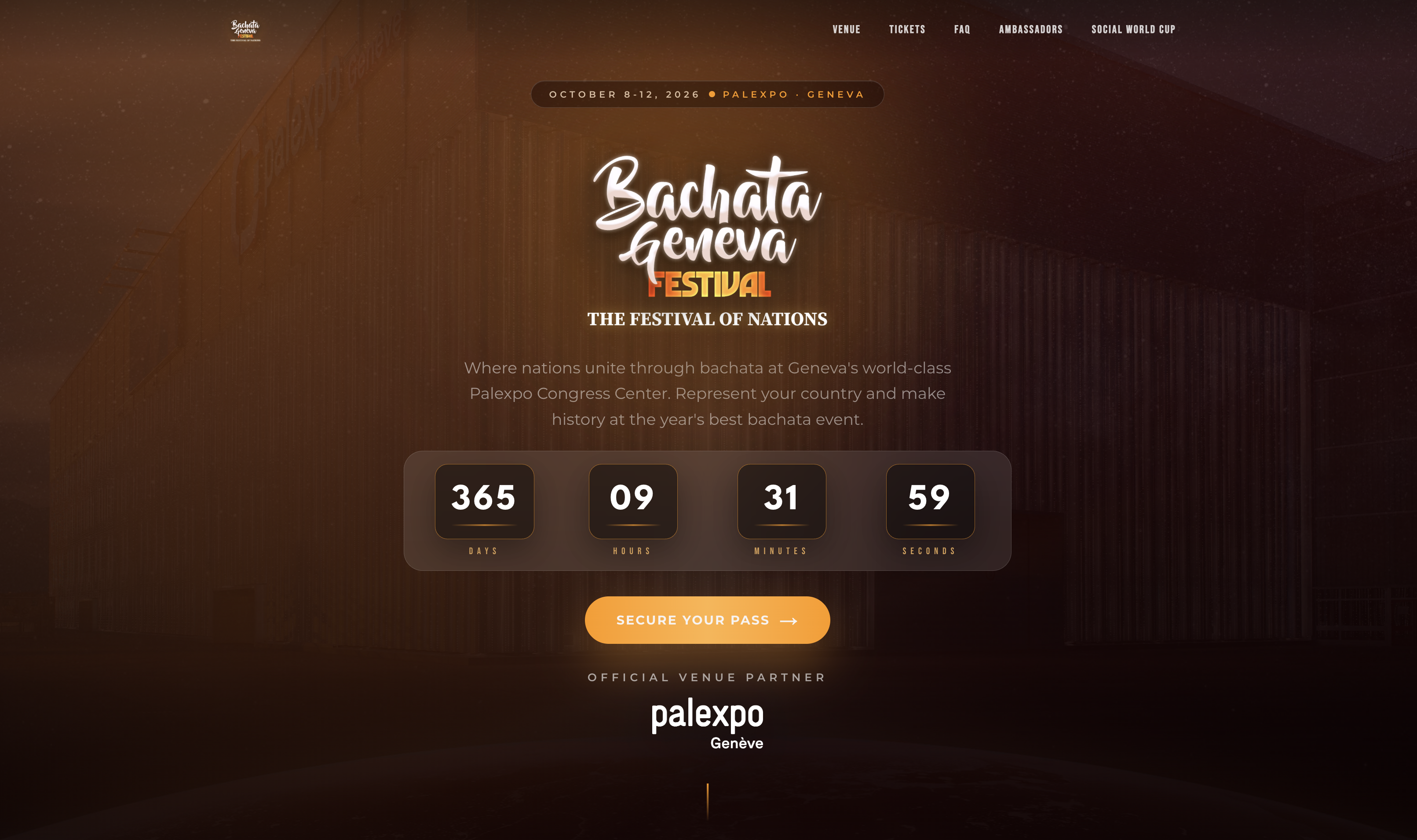 Bachata Geneva Festival 2026 - The Festival of Nations flyer
