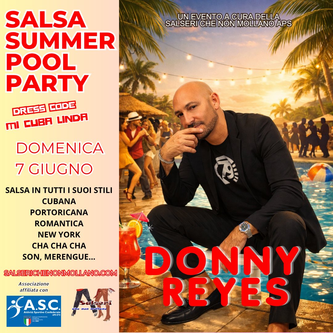 SALSA SUMMER POOL PARTY 7 de junio de 2026 flyer
