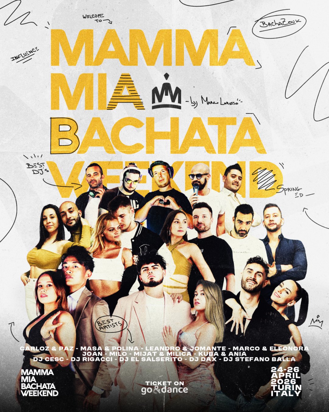 MAMMA MIA BACHATA WEEKEND 6th edition flyer