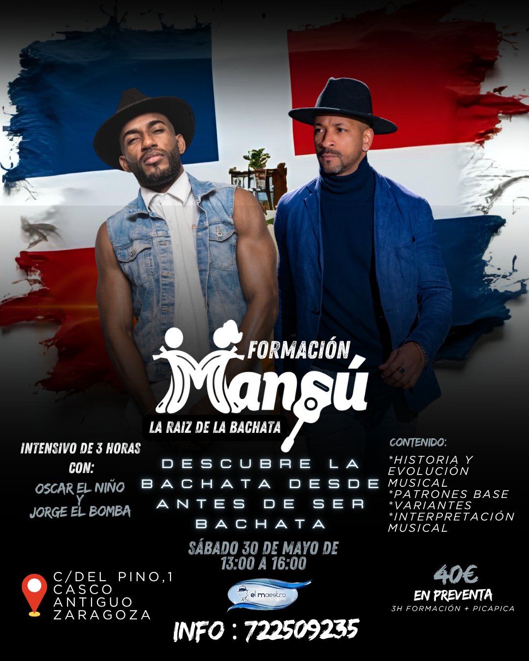 Formación de 3h Bachata Tradicional desde la Raiz ZARAGOZA flyer