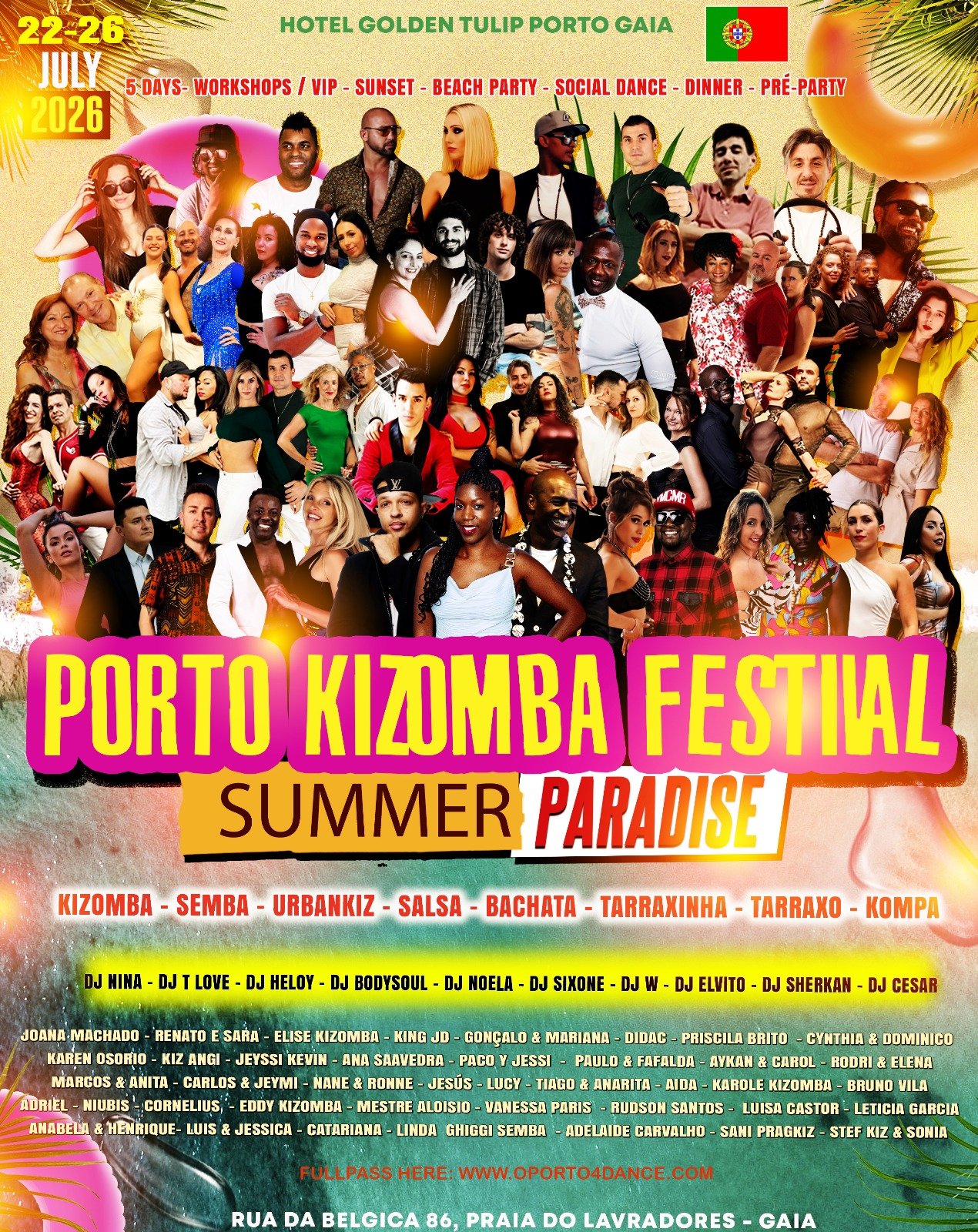 PORTO KIZOMBA FESTIVAL - SUMMER PARADISE flyer