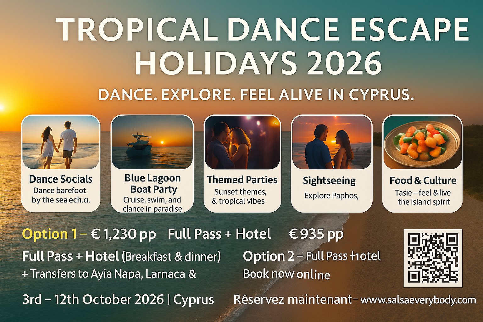TROPICAL DANCE ESCAPE HOLIDAYS 2026 — CYPRUS Dance • Discover • Connect in Paradise — 9th Edition flyer