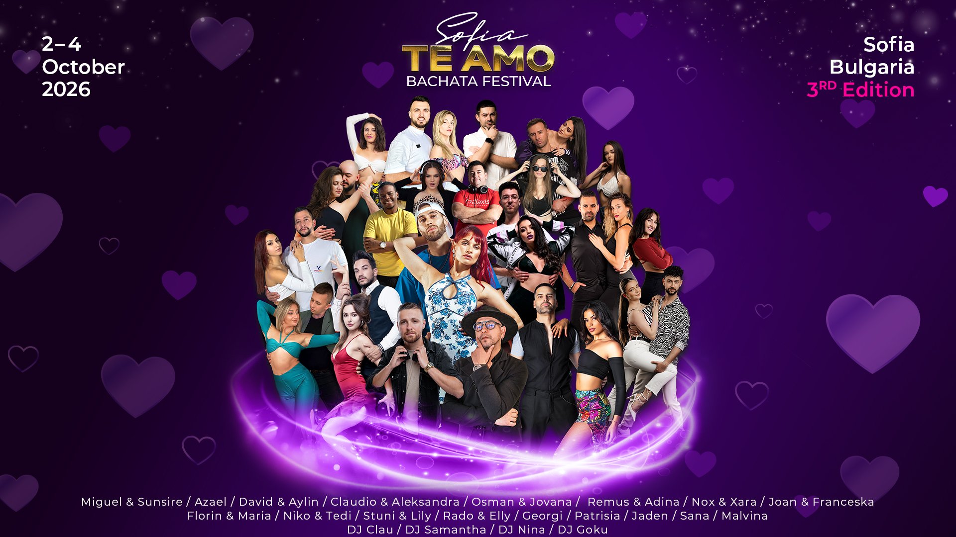 Te Amo Sofia Bachata Festival 2026 flyer