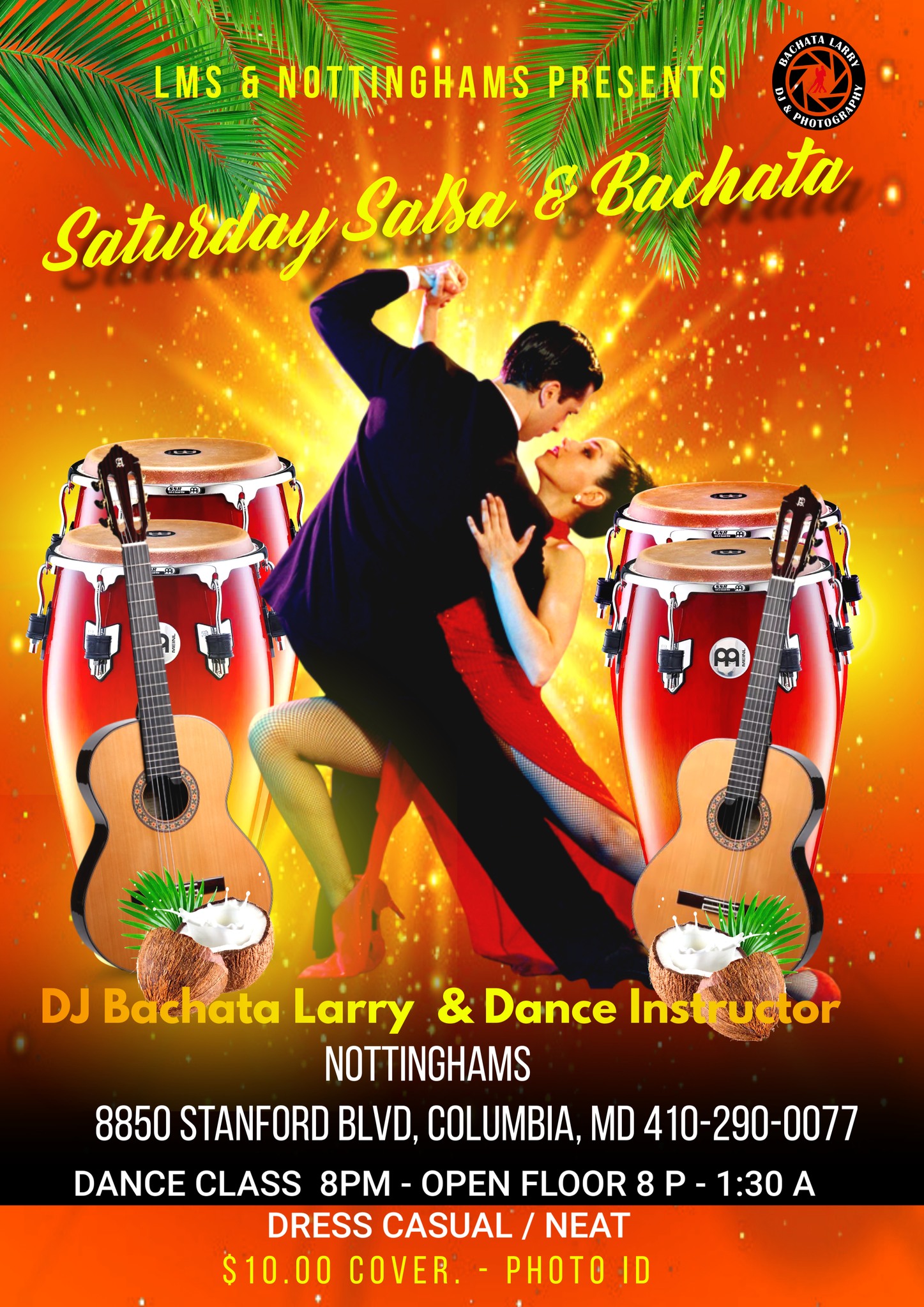 Saturday Night Latin Party flyer