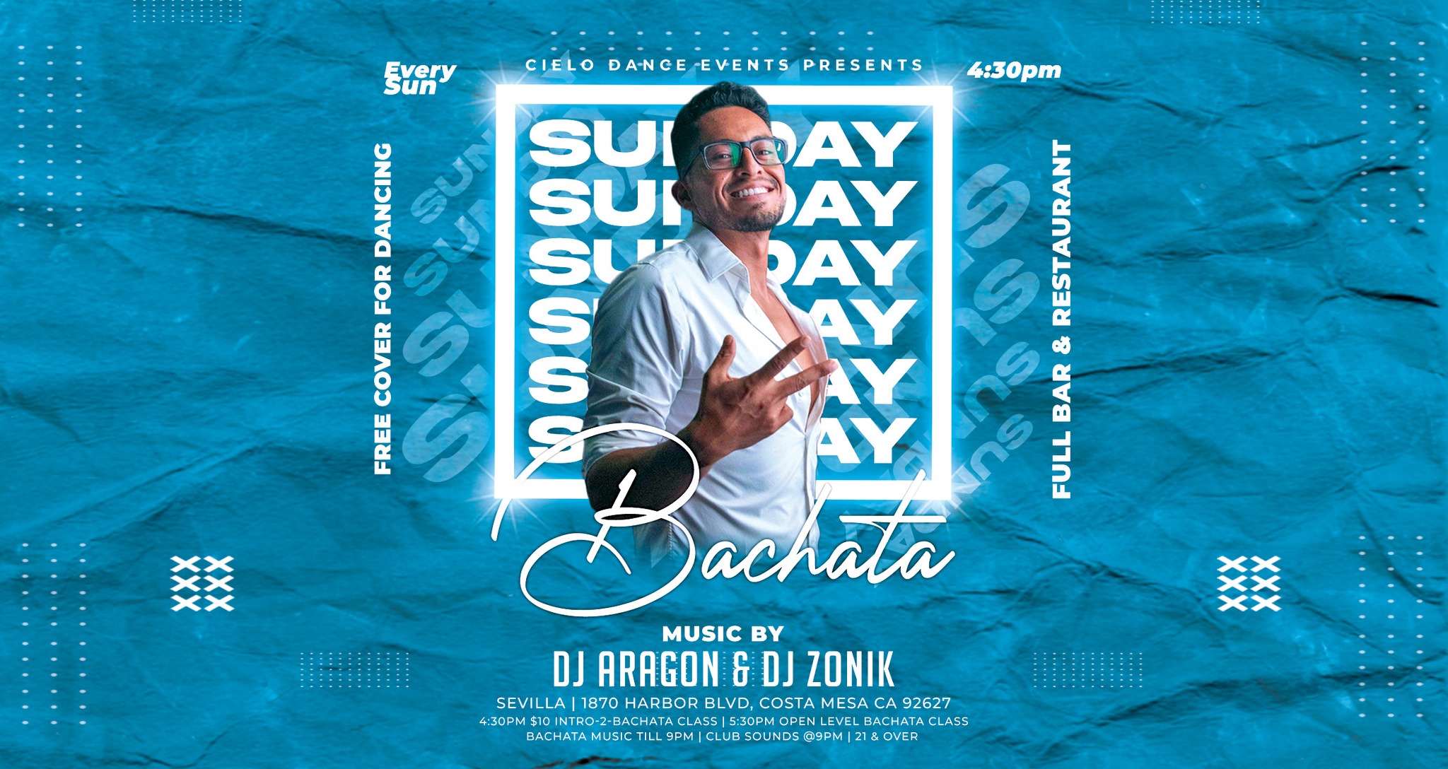 Bachata Sundays@Sevilla In OC flyer