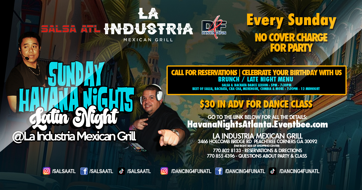Salsa Bachata Havana Nights @ La Industria flyer