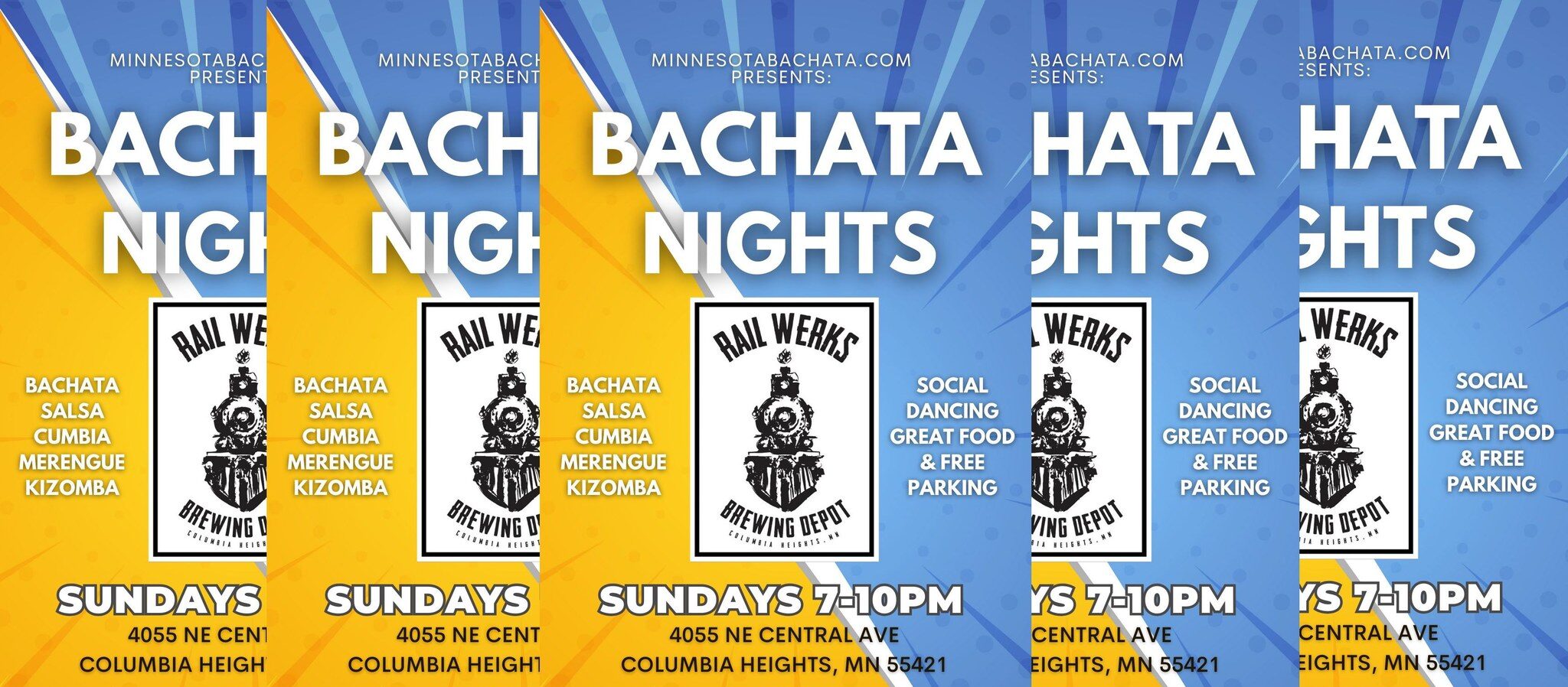BACHATA NIGHTS @ RAIL WERKS BREWING DEPOT flyer