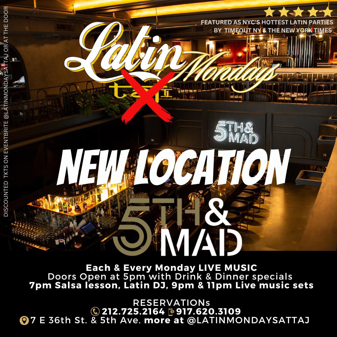 Latin Mondays NYC flyer