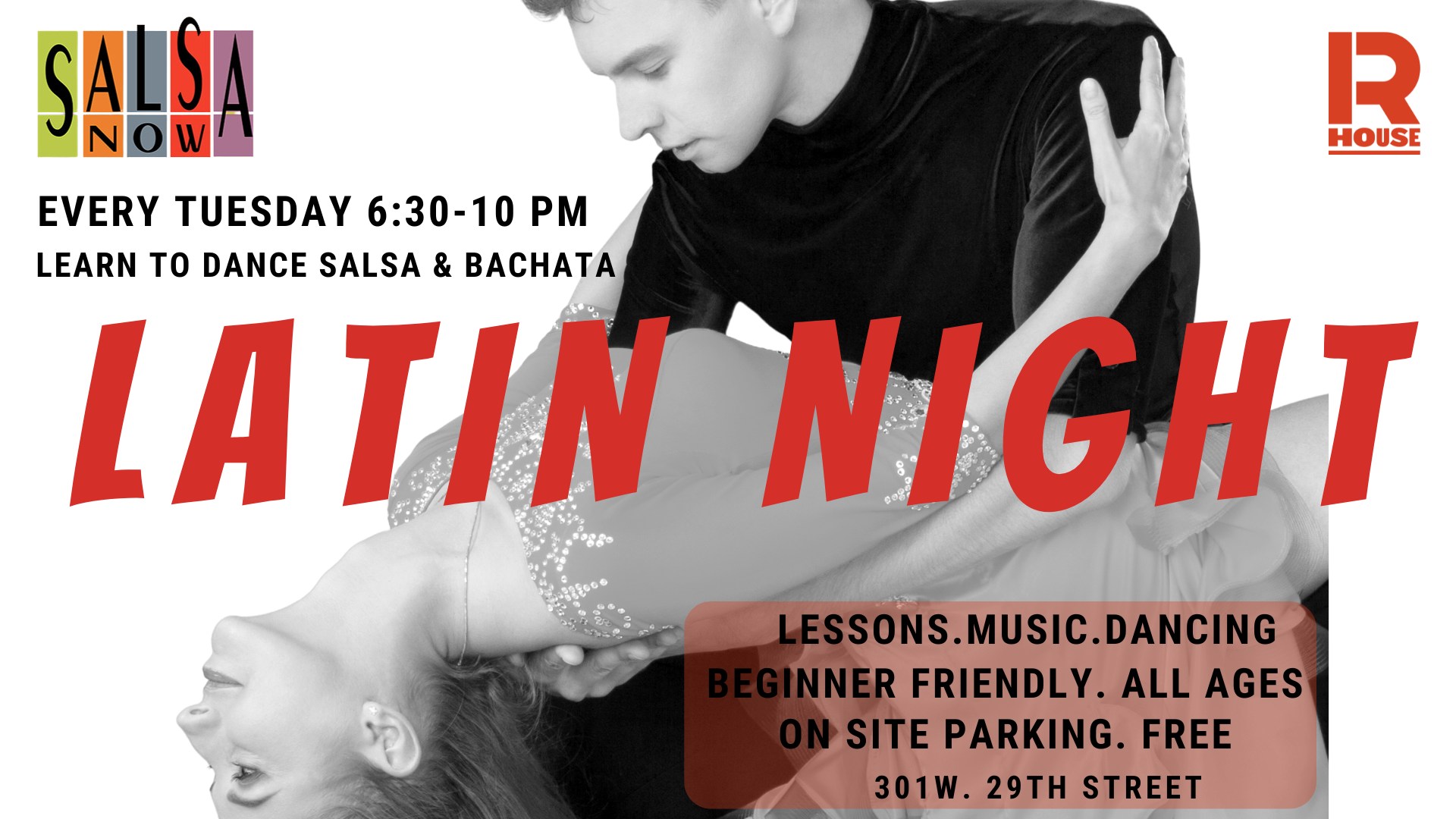 Latin Nights at R House flyer