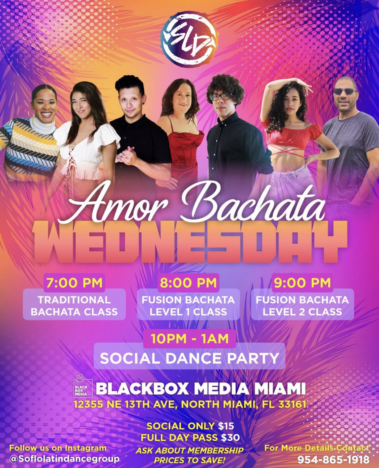 Amor Bachata Wednesday flyer