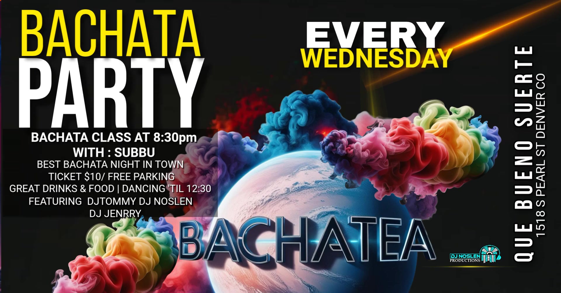 Bachatea Party flyer