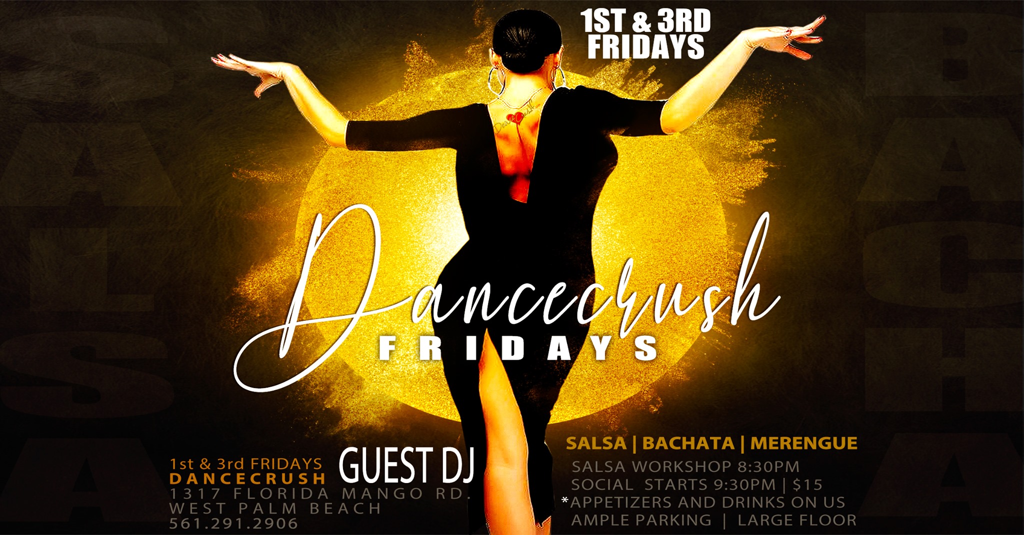 DANCECRUSH LATIN FRIDAY'S flyer
