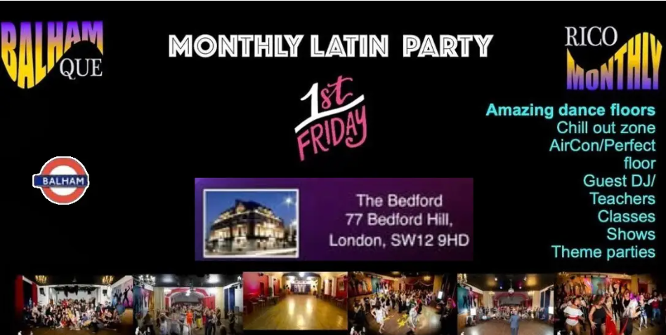 Que Rico Monthly Latin Party flyer