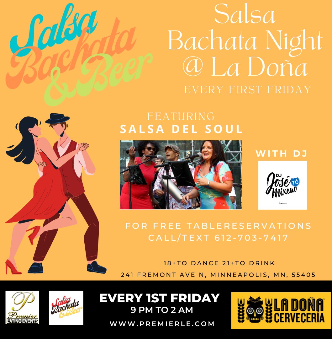 First Friday Salsa Bachata at La Doña flyer