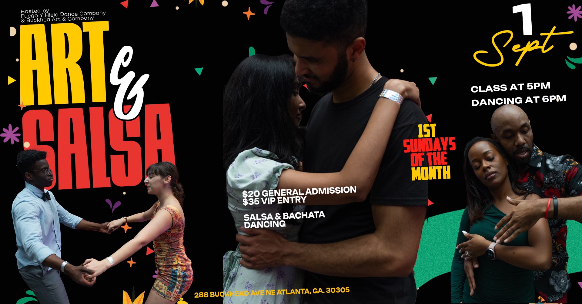 "Art & Salsa" Dance Class & Social flyer
