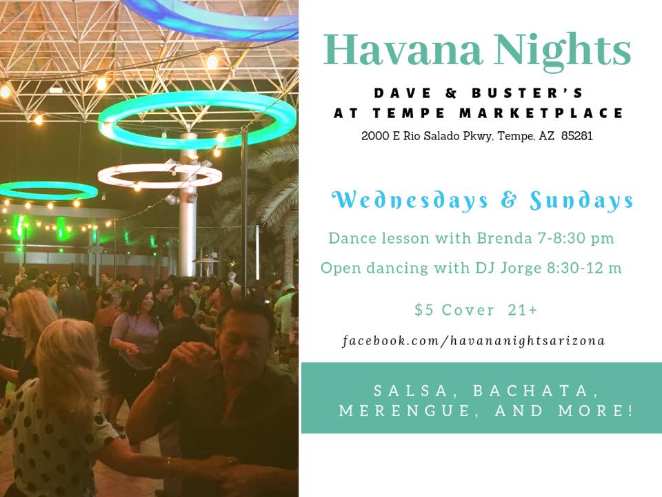 Havana Nights at Dave & Busters flyer