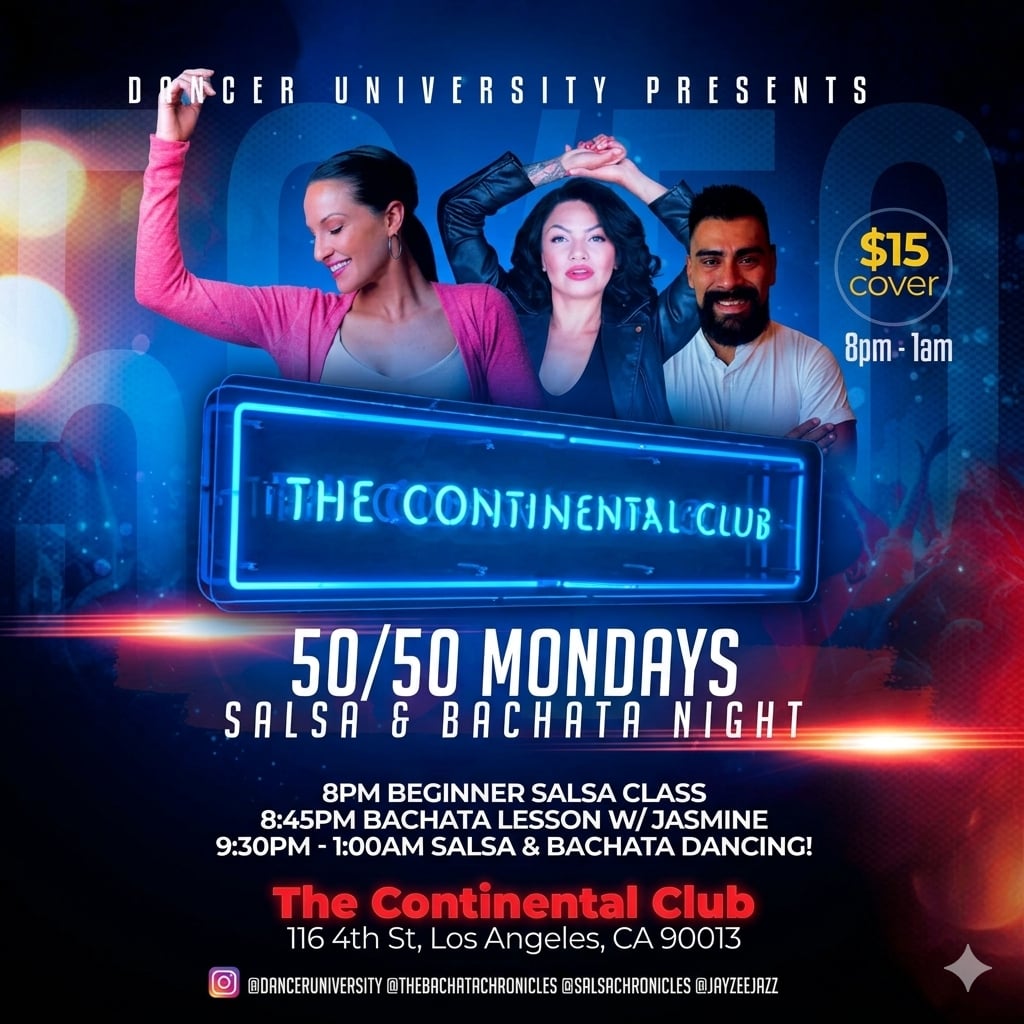 Salsa Bachata Mondays flyer