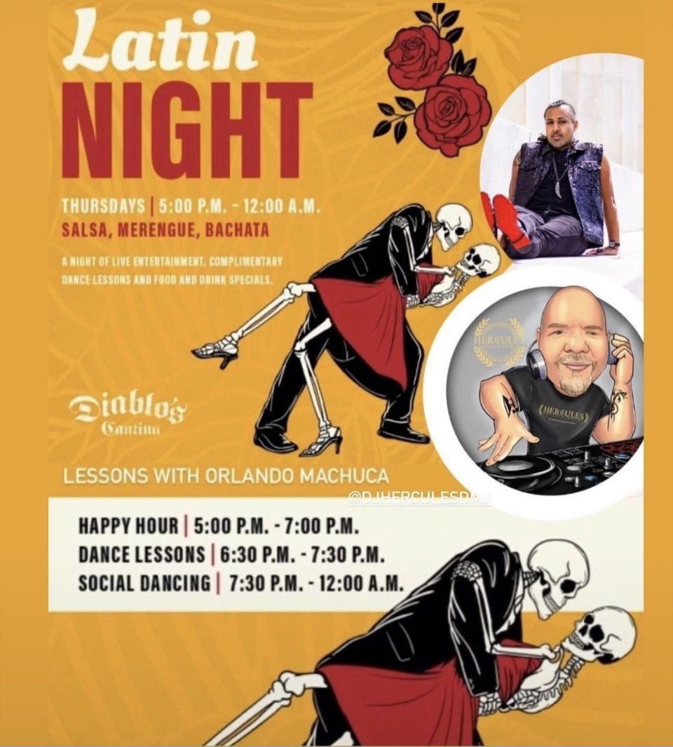 Latin Night at Diablos Cantina flyer