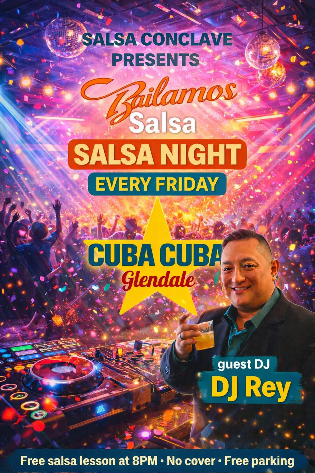 BAILAMOS SALSA SOCIAL at CUBA flyer