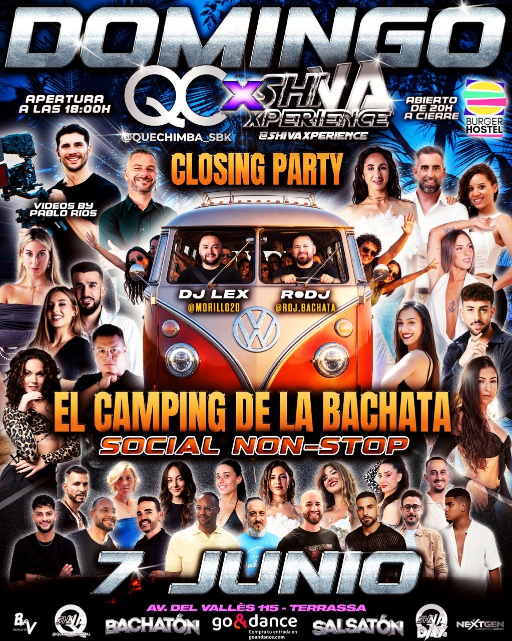 DOMINGO 7 DE JUNIO CLOSING PARTY EL CAMPING DE LA BACHATA GRATIS* flyer