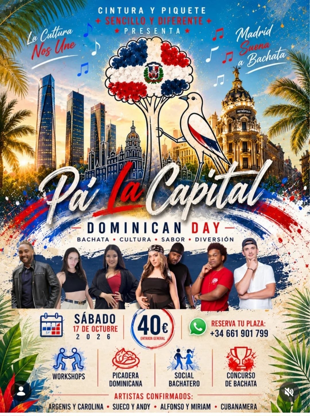 Pa’La Capital Dominican Day Madrid flyer