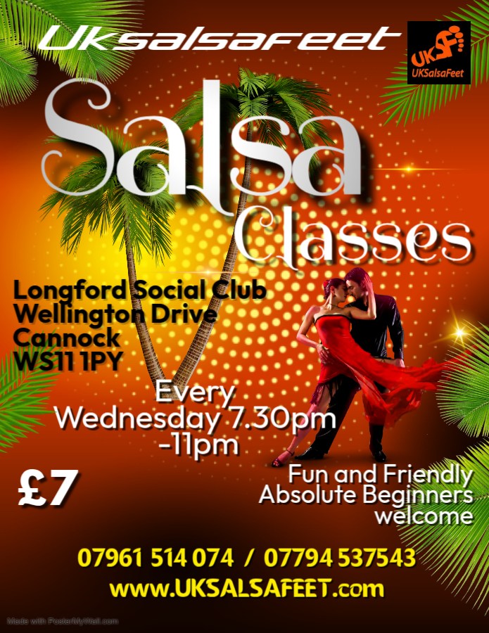 Cannock Salsa & Bachata Classes flyer