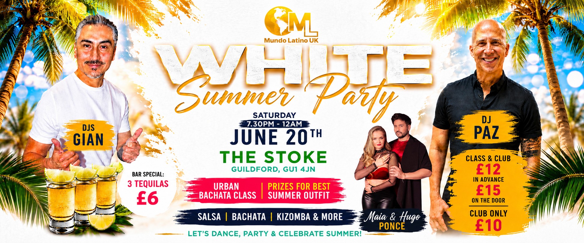 Guildford Latino - White Summer Party! flyer