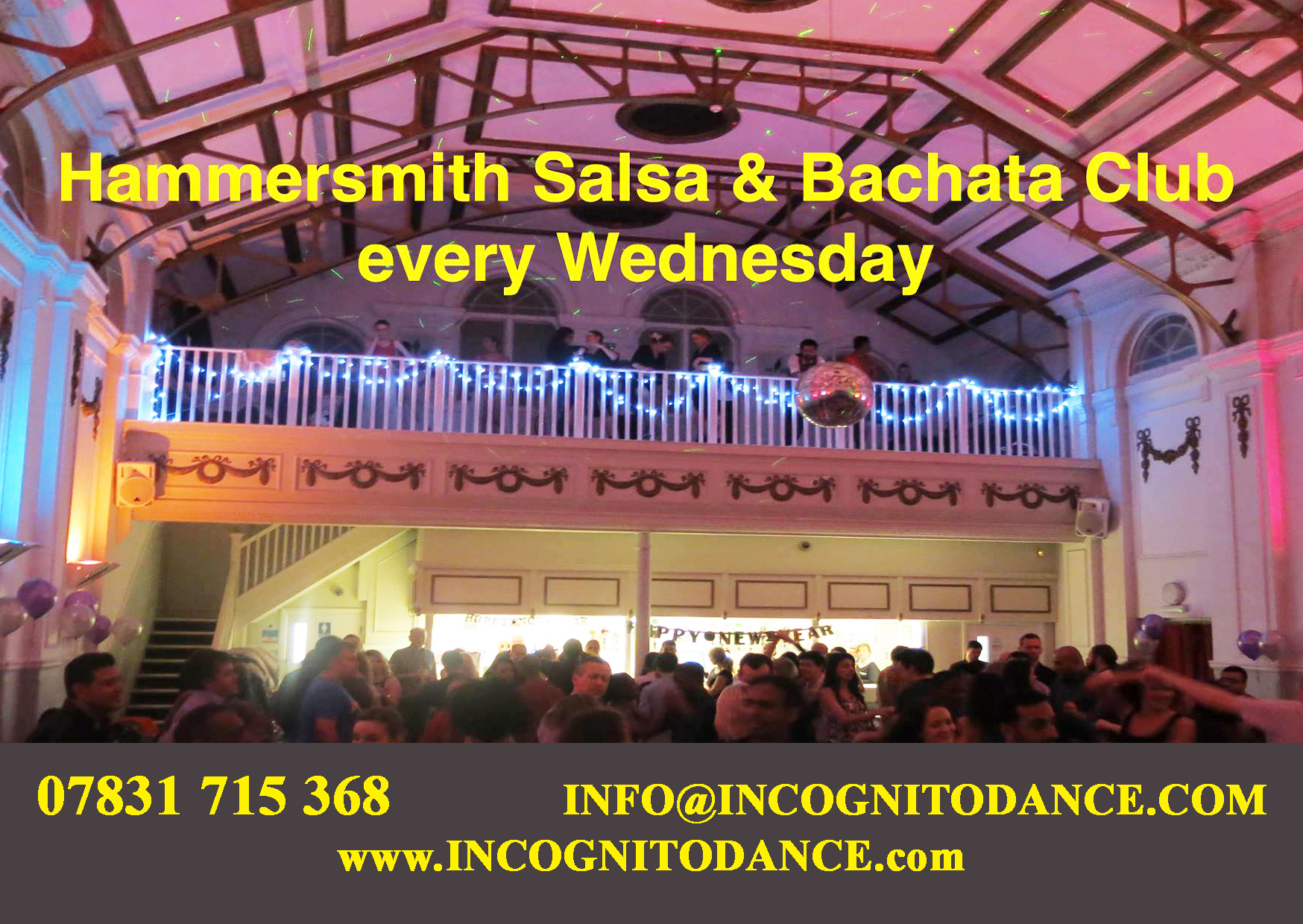 🕺💃  Every Wednesday at Hammersmith Salsa & Bachata Club 💃🕺 flyer