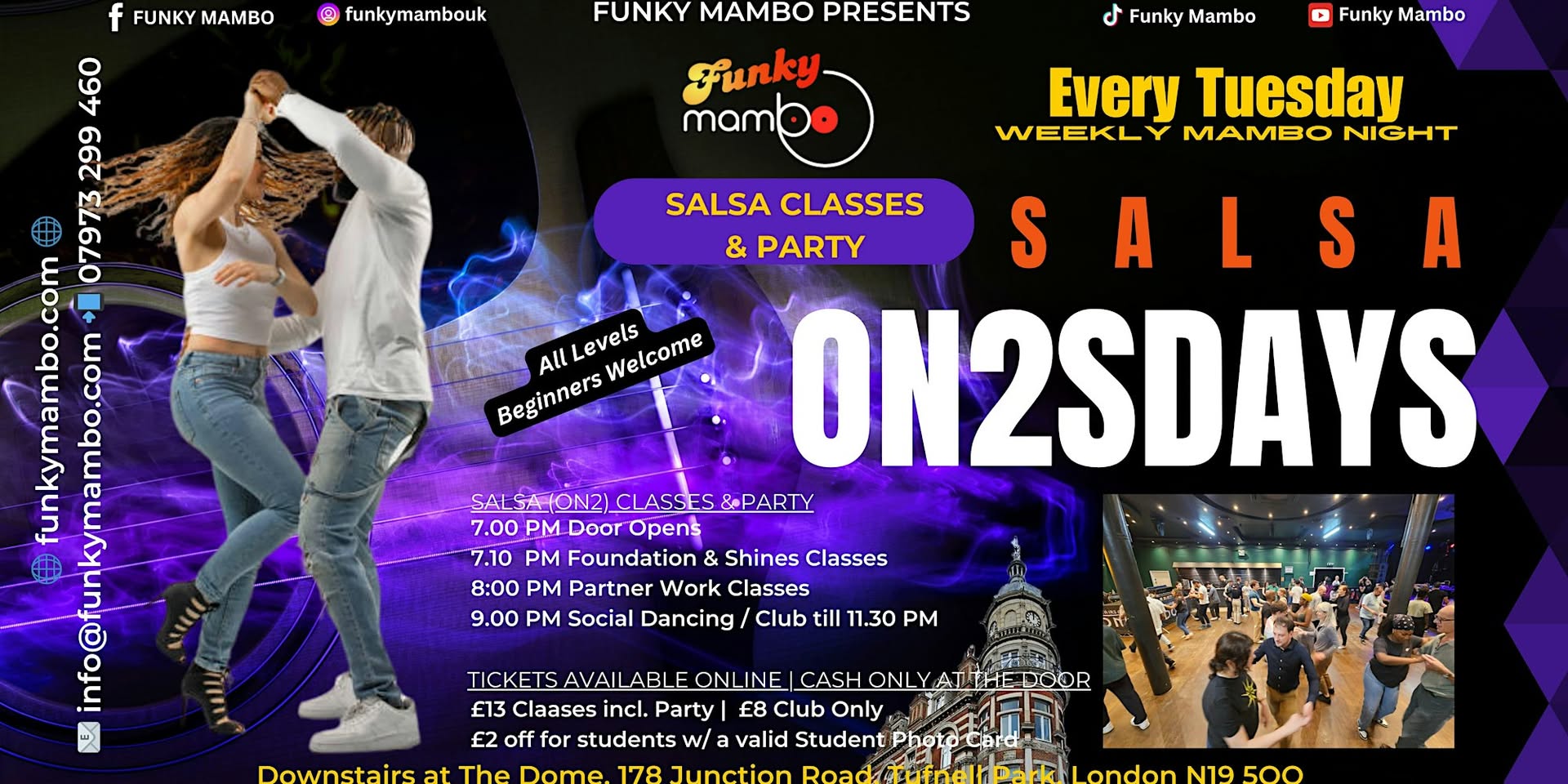 Funky Mambo presents Salsa On2sdays - SALSA CLASSES & PARTY flyer