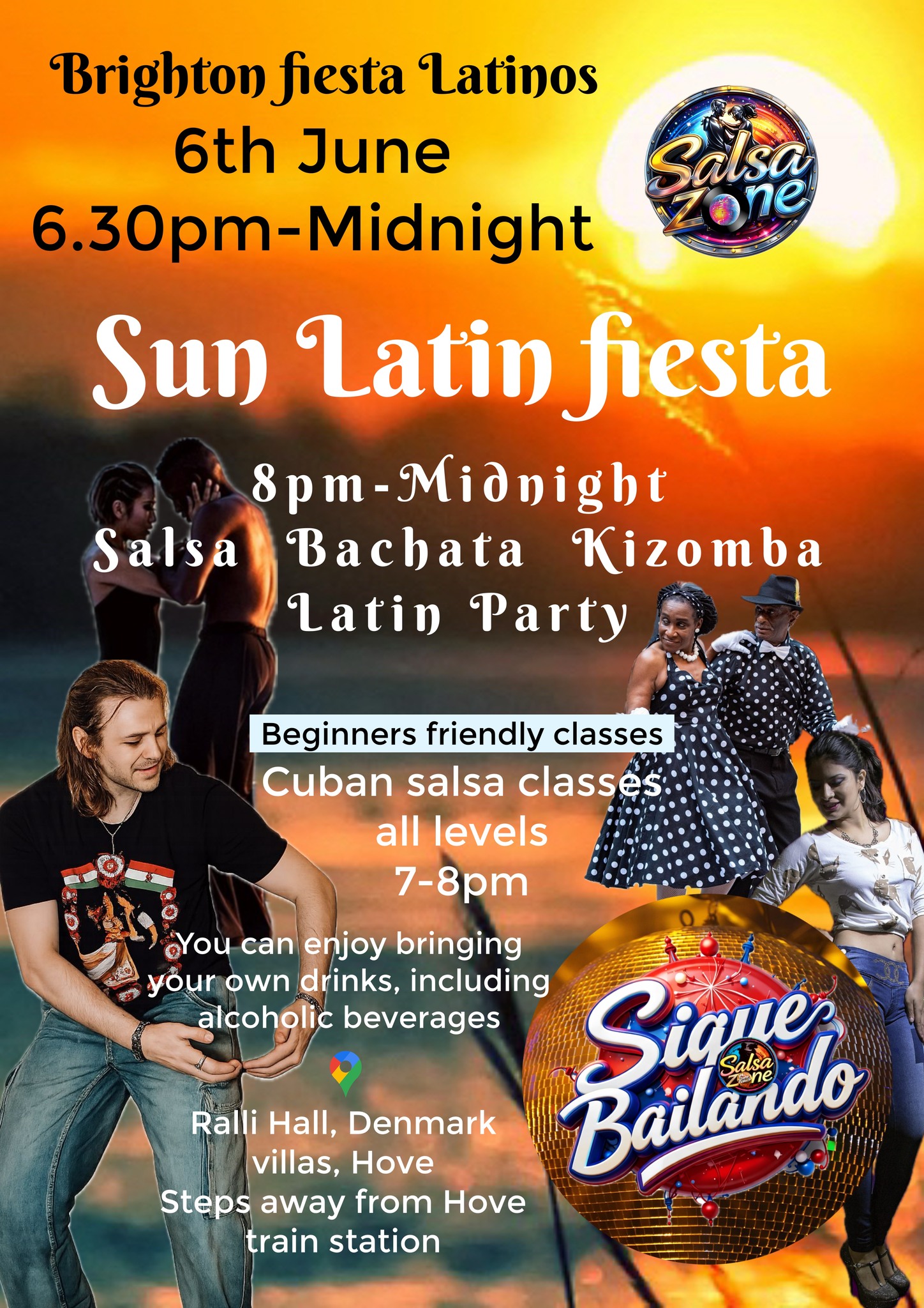 Sigue Bailando Sun Latin Fiesta – June Edition flyer