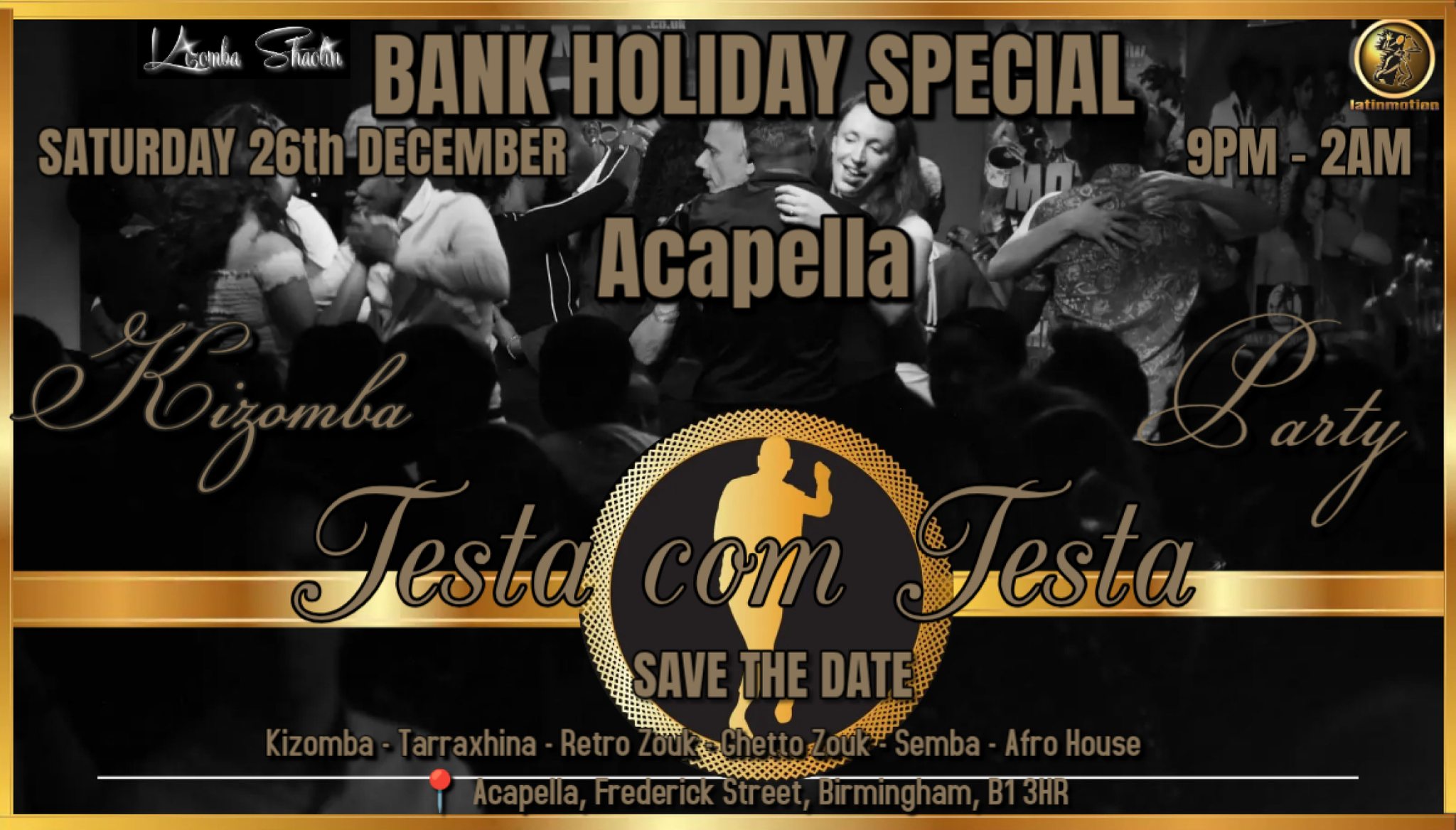 Testa com Testa Boxing Day PARTY★Saturday 26th December 2026 Acapella flyer
