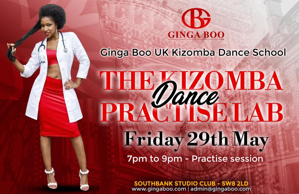 The Kizomba Dance Practise Lab - Practise session flyer